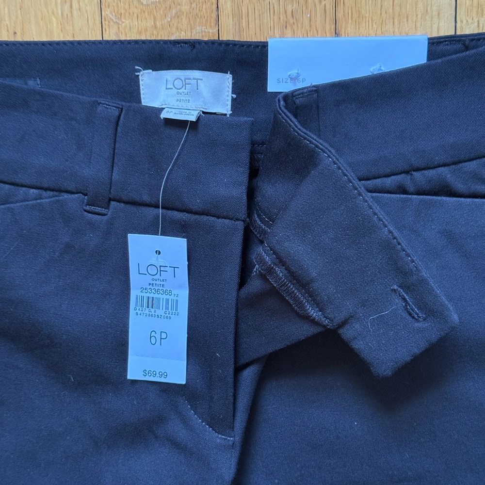 LOFT Black Ankle Cropped Pants